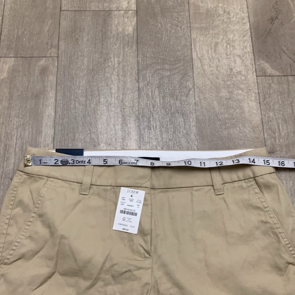Womens NWT J. Crew Cotton Tan Chino 5”b Shorts - Picture 4 of 6